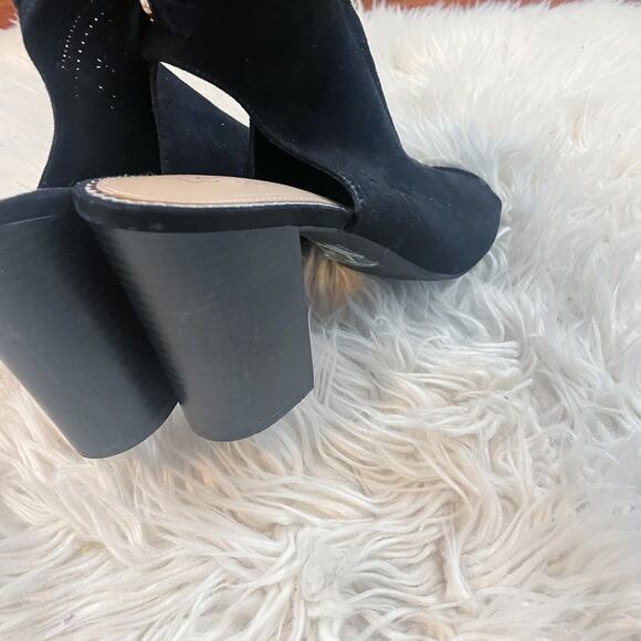 LC Lauren Conrad Sunstone Black Sling Back Heeled Booties Women's Size 9.5 - Picture 11 of 13